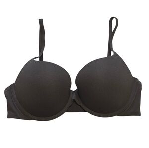 SKIMS FITS EVERYBODY SCOOP PLUNGE BRA ONYX BLACK 34C NWOT